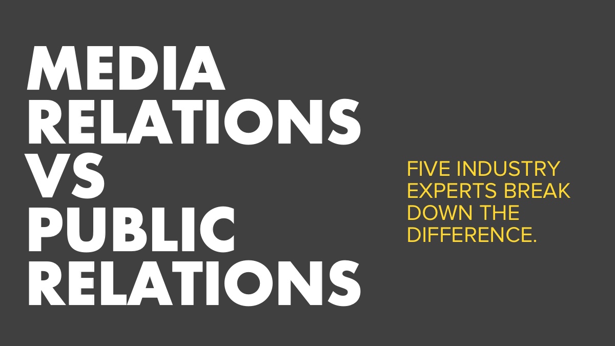 Media Relations vs Public Relations