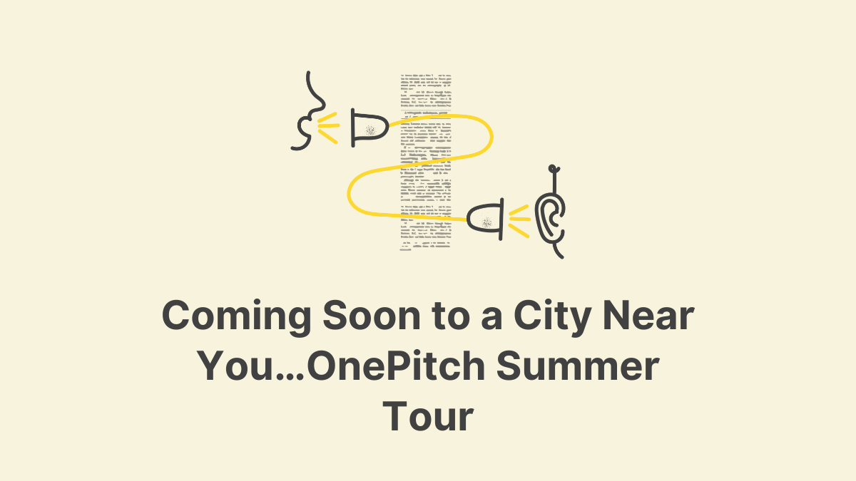 Coming Soon to a City Near You...OnePitch Summer Tour